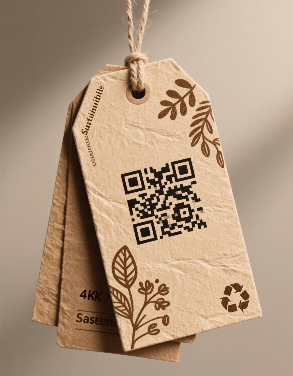 Sustainable retail hang tags with eco-friendly design